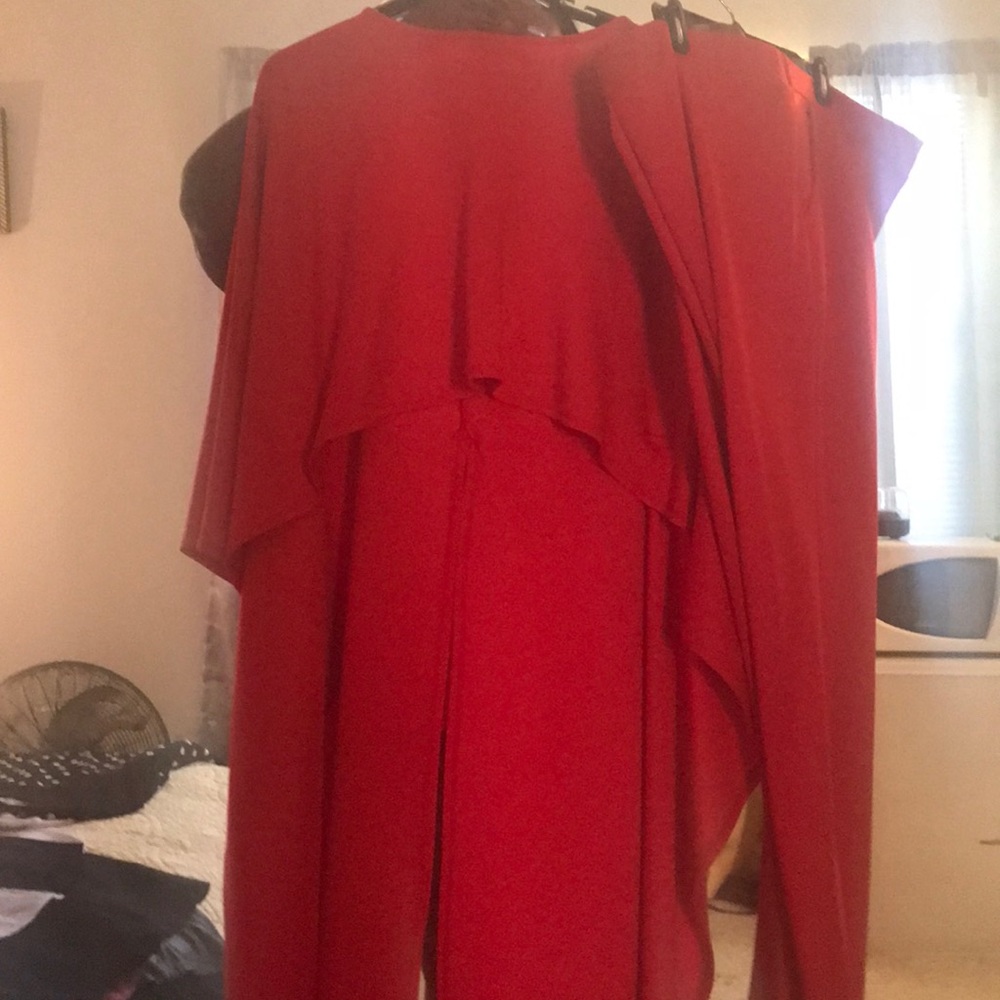 Two piece red cape set